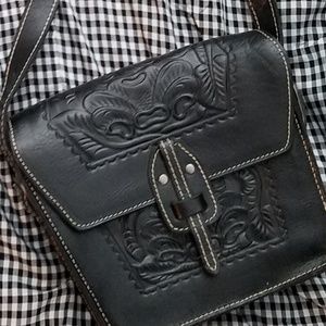 Patricia Nash Leather Purse Western with tooling.